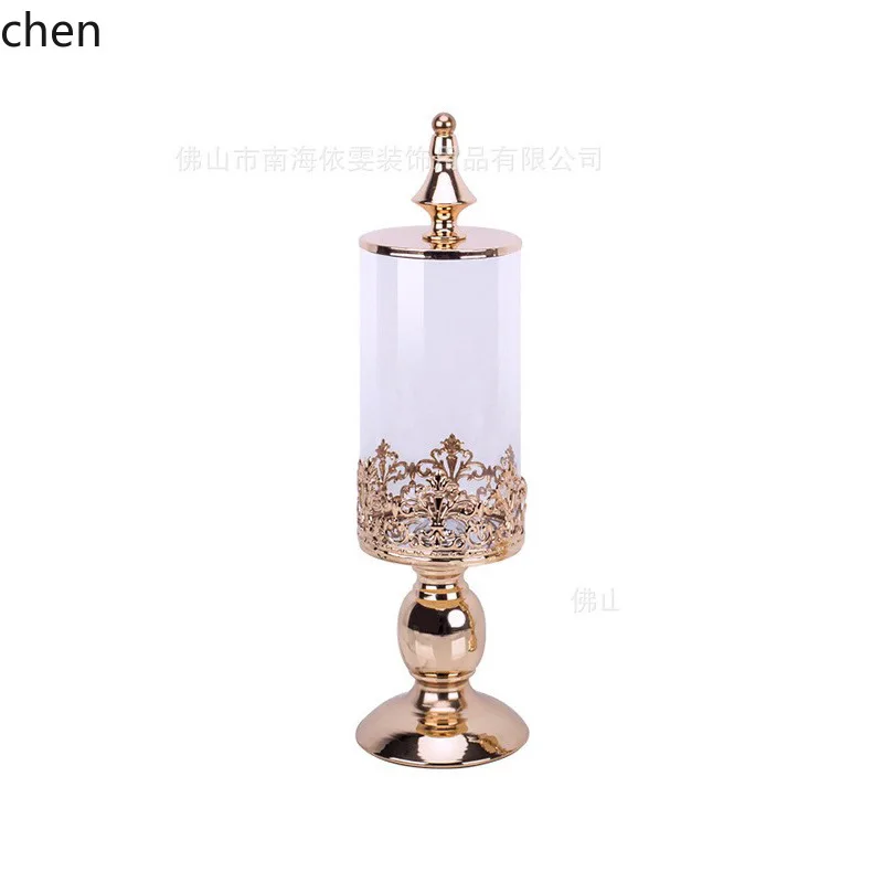 YFY Electroplated gold Candy Jar Birthday Party Decoration Dessert Table Wedding Candy Glass Jar