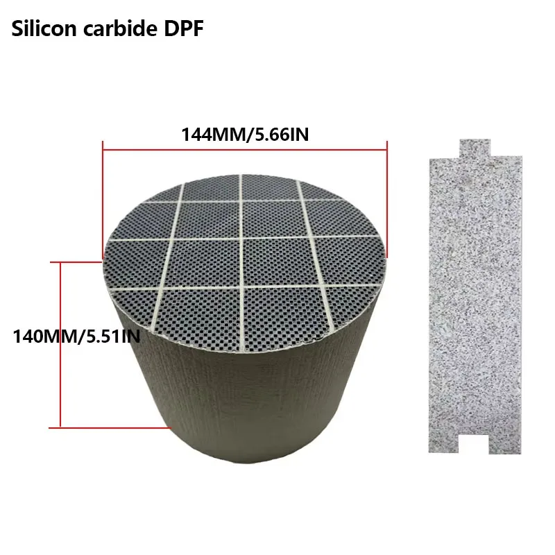

144*140mm 200CPSI Diesel Engine Sic DPF Silicon carbide diesel particulate filter