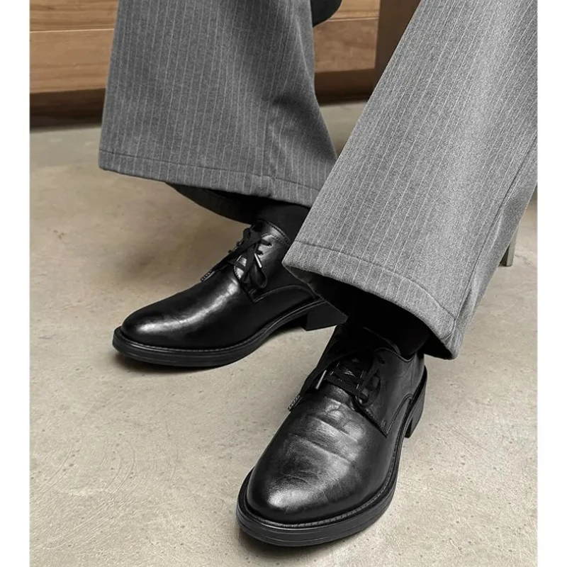 

Popular model wizard shoes, pointed derby shoes, men's fashion trend, upturned casual leather shoes