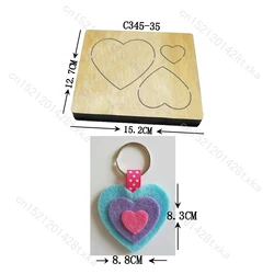 Love and Heart Wooden Die Cutting Dies, C-345-35, Common Die Cutting Machines on the Market, New