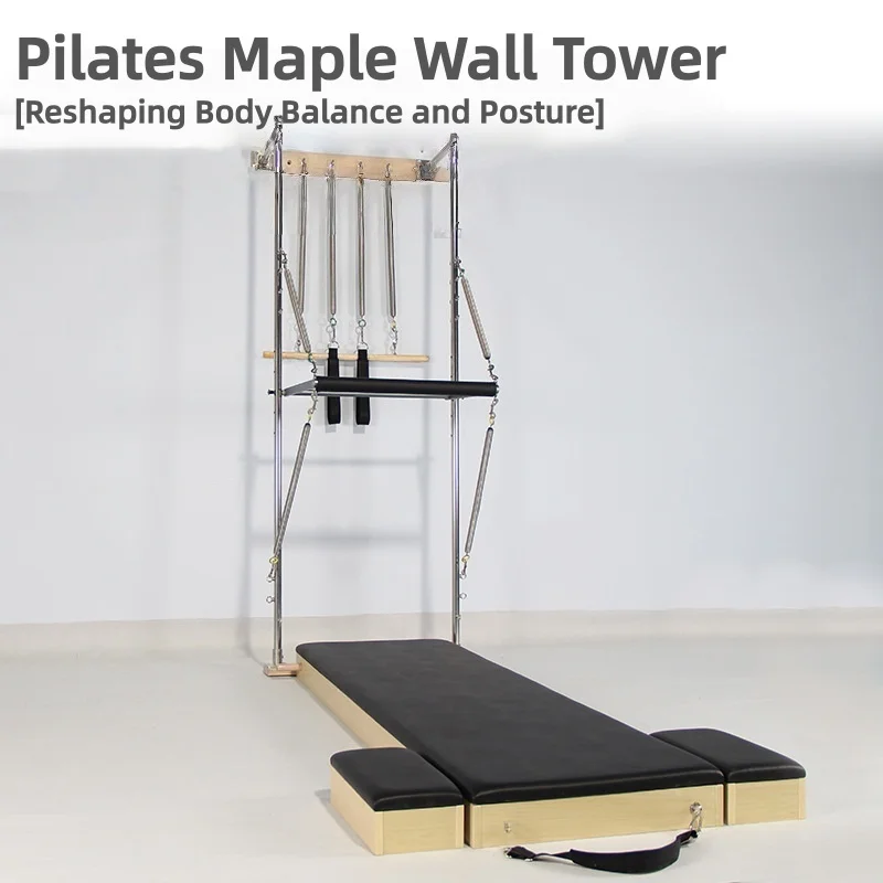 

Home Pilates Yoga Wall Hanging Bed, Maple Elevated Fitness Bed for Yoga & Pilates Training Home Gym Equipment