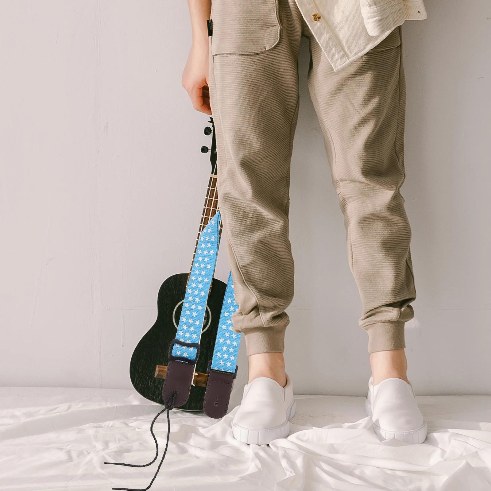 

Ukulele Strap Strong Design Cotton Guitar Adjustable Performance Convenient Pure