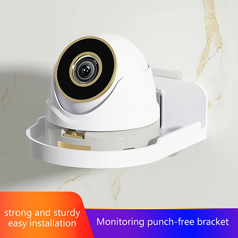 Punch-Free Security Surveillance Camera Stand, Traceless suporte de parede, casa, auto-adesivo, fixador sem broca, novo