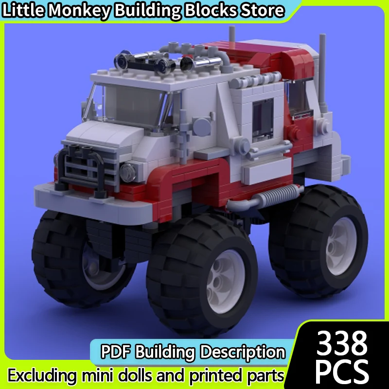 

Конструктор City Car Model MOC: Модульный Техно-Набор «Монстр-трак» в миниатюрном масштабе, Подарки для детей на праздники, Игровой набор для сборки