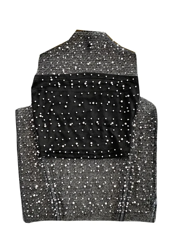   Colete de diamante embelezado com miçangas pesadas, design de emagrecimento, conjunto interno de roupa ortod sle faion para mulheres
