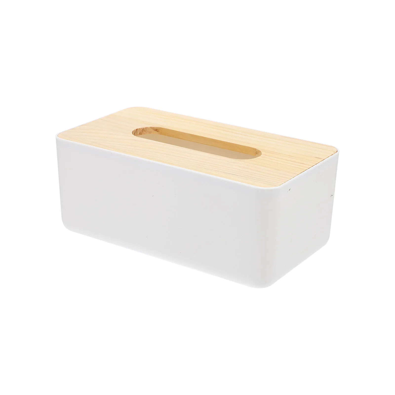 

1Pcs Creative Simple Wooden Plastic Tissue Box Large Capacity Home Decor Japanese Style Desktop Organizer Tissue Storage Box
