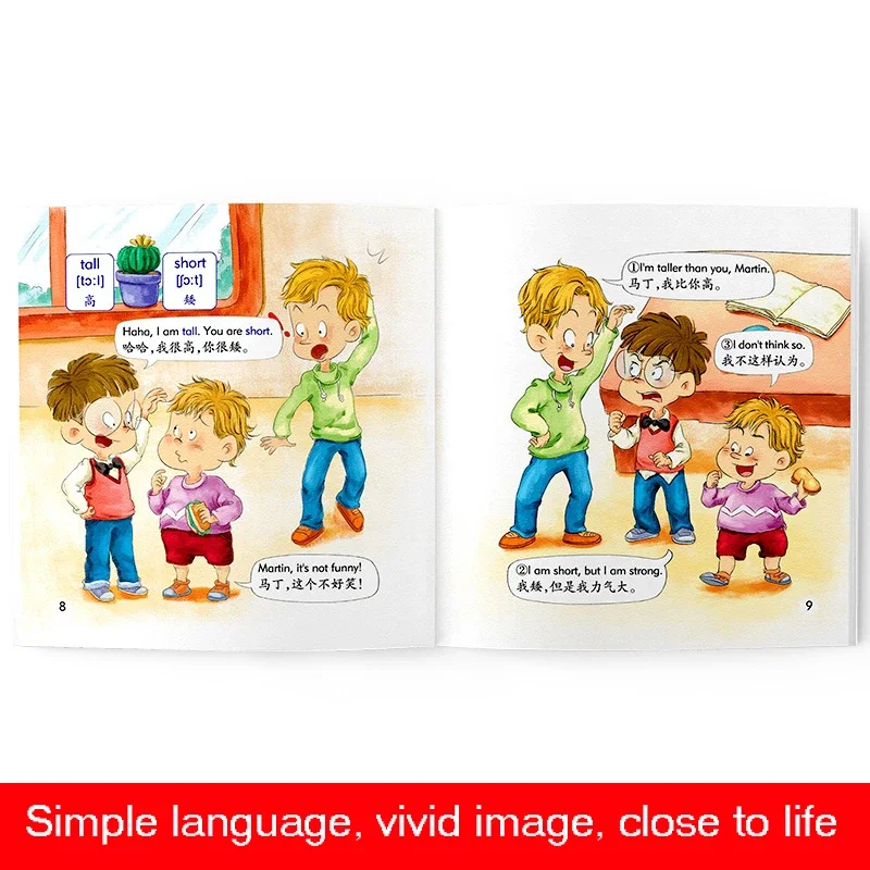 10 Buku/Set Buku Gambar Bahasa Inggris Anak-anak Buku Cerita Pencerahan Kognitif Pembelajaran Dini Gambar Kisah Buku Cerita Pengantar Tidur