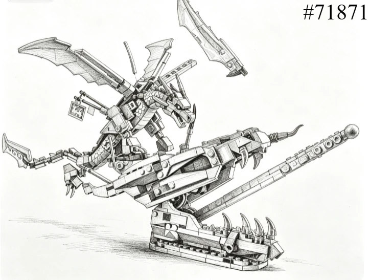 The Latest Animated Dragon Blade Toy Model in 2026 Can Be Used As A Home Decoration for Adults To Assemble and As A Holiday Gift
