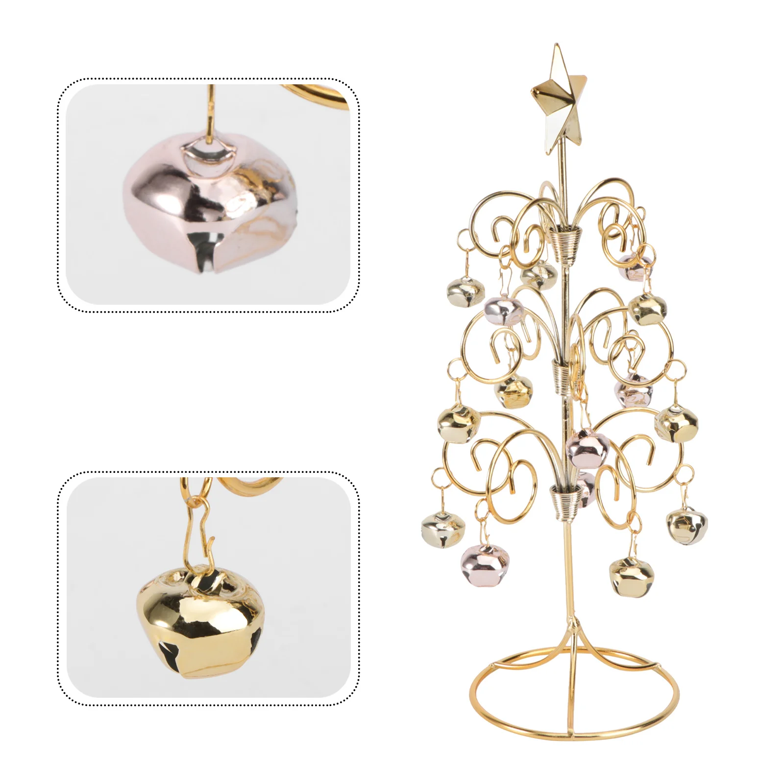 

1Pcs Mini Christmas Tree Metal Gold DIY Chic Decoration Small Tabletop Adornment Holiday Festive Supply Metal Christmas Tree