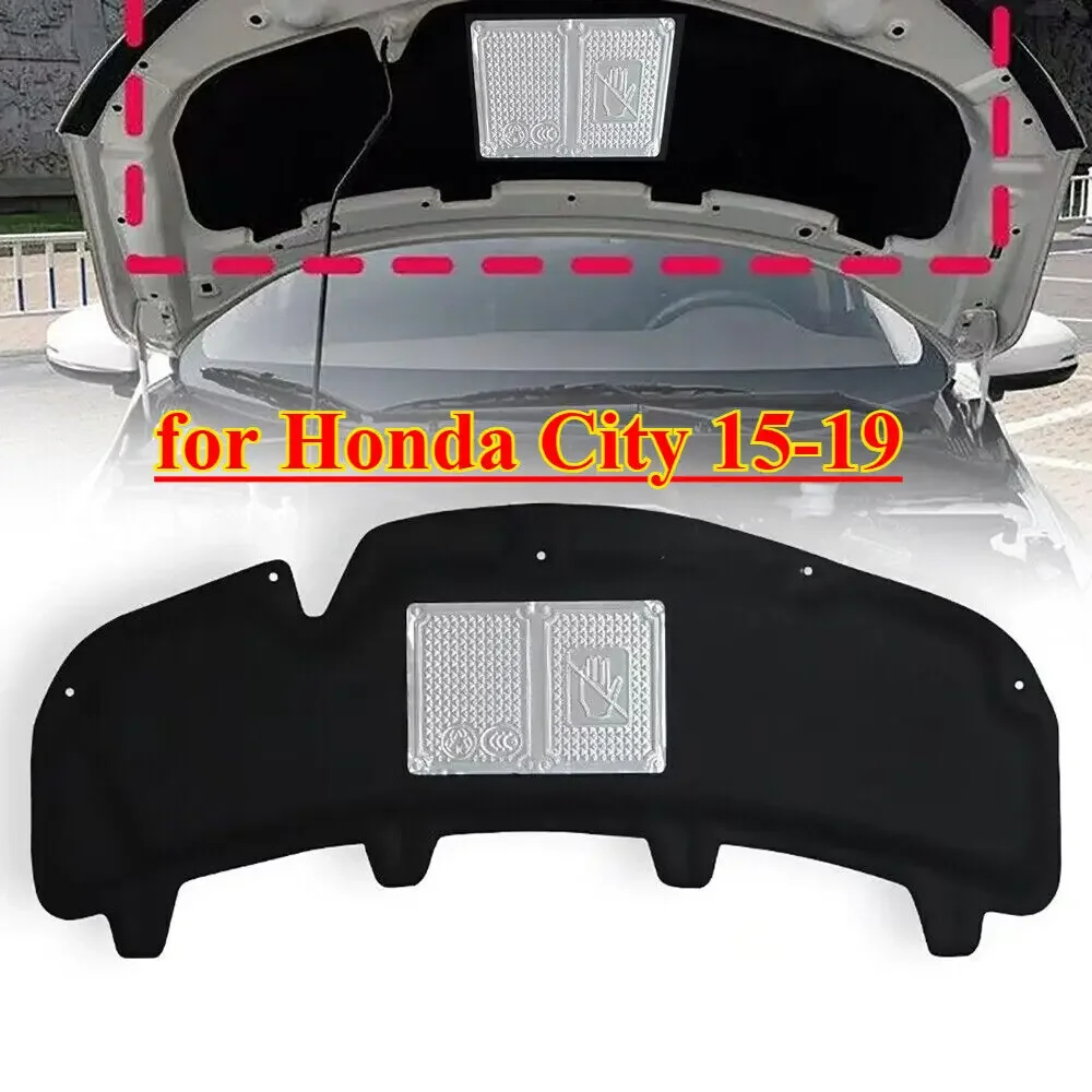 Engine Hood Insulation Cotton Pad Soundproof Heat Mat Cover for Honda City 15-19