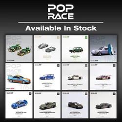 POP Race en Stock 1:64 Skyline GTR KPGC10 Hakosuka V8 Chrome EG6 NSX SINGER Diecast Diorama modelo colección juguetes en miniatura