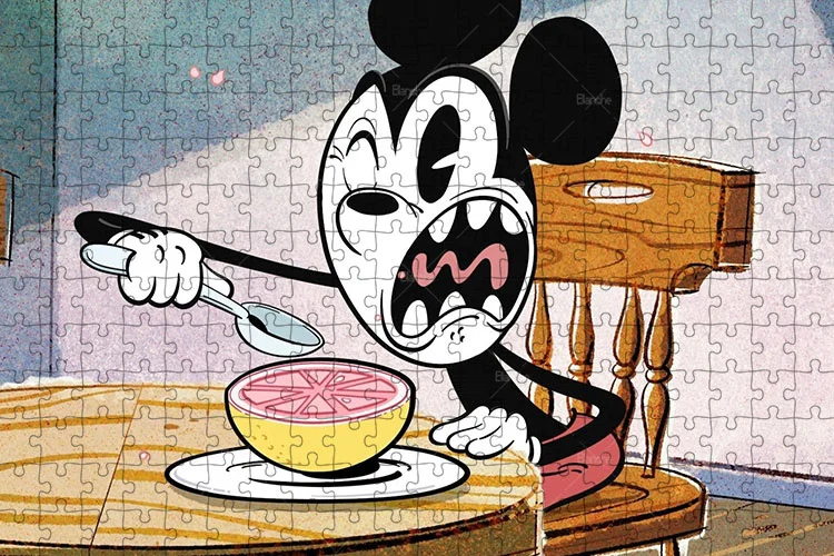 Disney-rompecabezas de papel de Mickey y Minnie para niños, rompecabezas clásico de dibujos animados, imagen para niños, regalo relajante, 1000 piezas