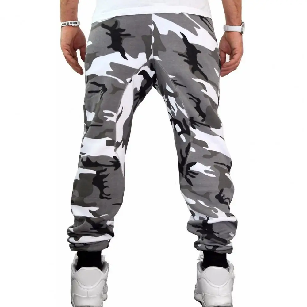 

Men Elastic Waist Pants Camouflage Print Men's Sweatpants with Elastic Waist Pockets for Gym Training Jogging Quick Dry Hip Hop