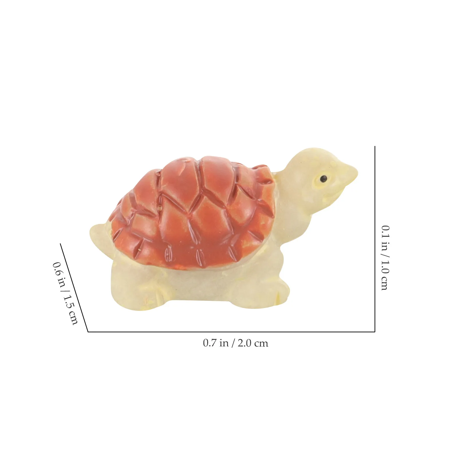 20Pcs Adorable Vivid Micro Turtle Ornament for Miniature Gardens Glass Containers Landscaping Bonsai Pots Indoor Outdoor Decor
