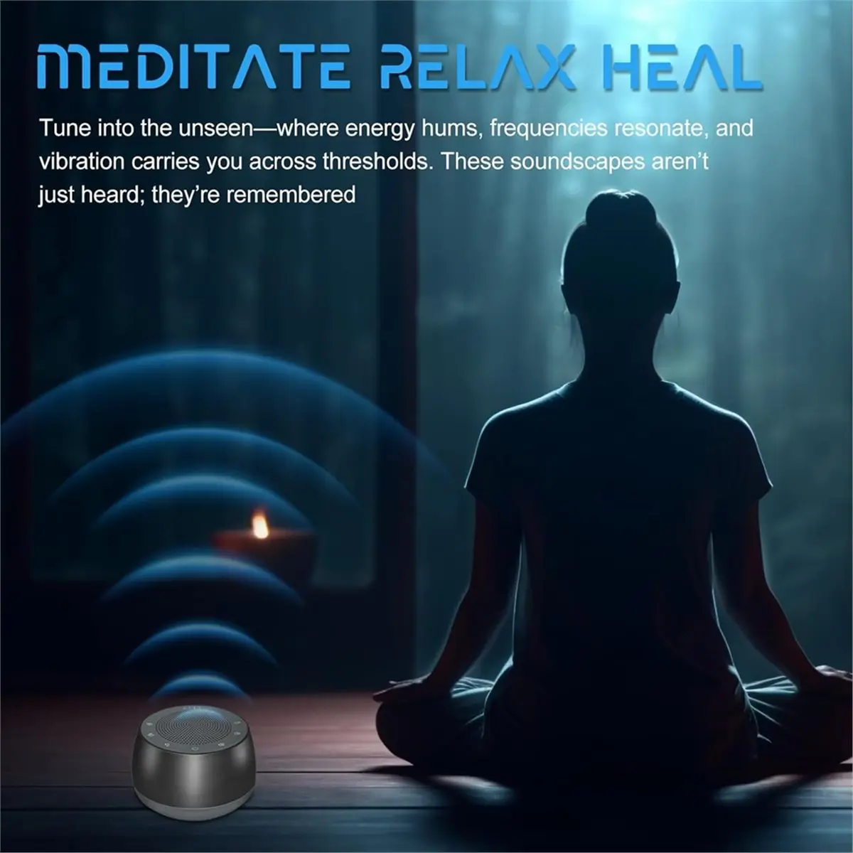 BHBL Meditation Sound Machine,Electric Singing Bowl Machine Frequency Healing Devices with 4 Level Timer for Healing