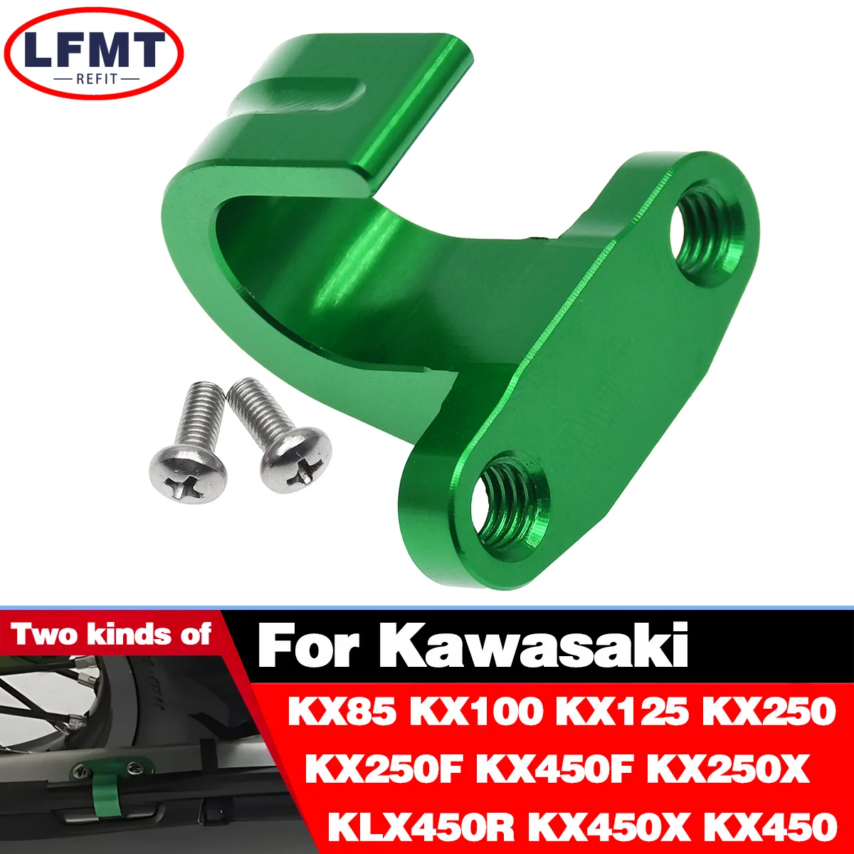 Dirt bike CNC Aluminum parts front and rear brake oil line clamps For Kawasaki  KX 85 KX100 KX125 KX250 KX450 KXF 250 450 KX250X