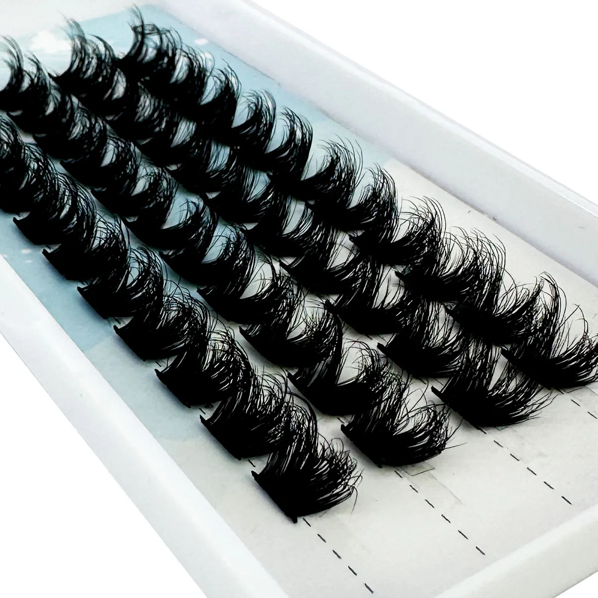 NEUE 3D Flauschige Mix Weiches Band Segmentierte Falsche Bundles Wimpern DIY Einzelne Cluster Lash Extensions Faux Nerz Wimpern – Detail 1