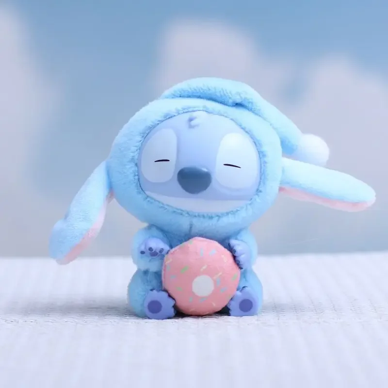 Disney Stitch juguete de peluche Kawaii Lilo & Stitch llavero muñeca Snack Before Bed Series mochila colgante regalo de cumpleaños y Navidad