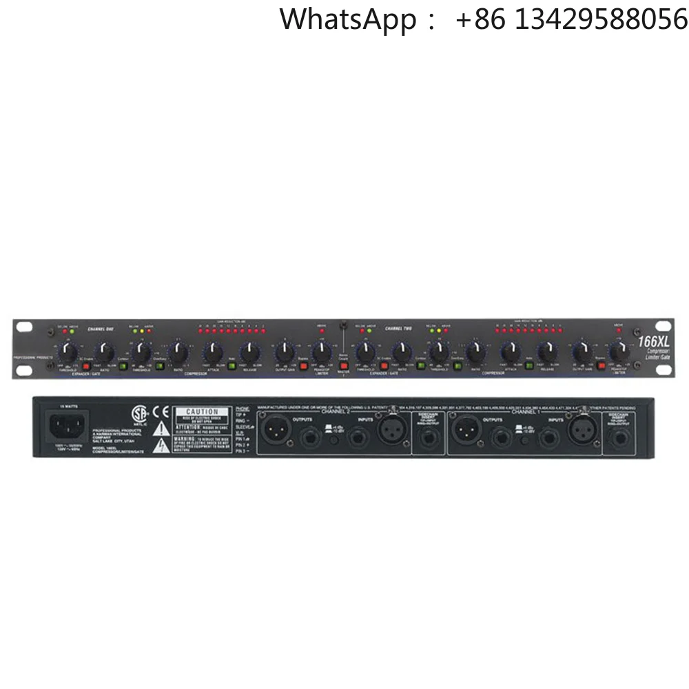 166xl Professional Compressor Limiter High-precision Anti-whistling Dual-channel Digital Audio Processor for Stage Sound System