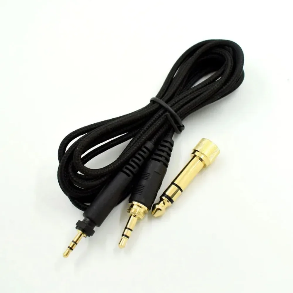 Cable de extensión trenzado de nailon de repuesto de 6,35mm para auriculares Shure SRH440 SRH840 SRH940 SRH750DJ SRH 840 940 440 750DJ