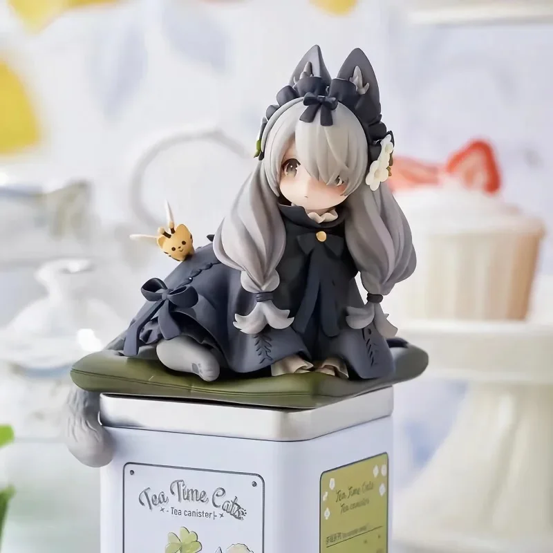 My Cat Is A GOLDEN HEAD Kawaii Girl Anime Figure  Sakura Soybean Flour Sit Eat Fish Collectible Decorative Model Toys Gifts