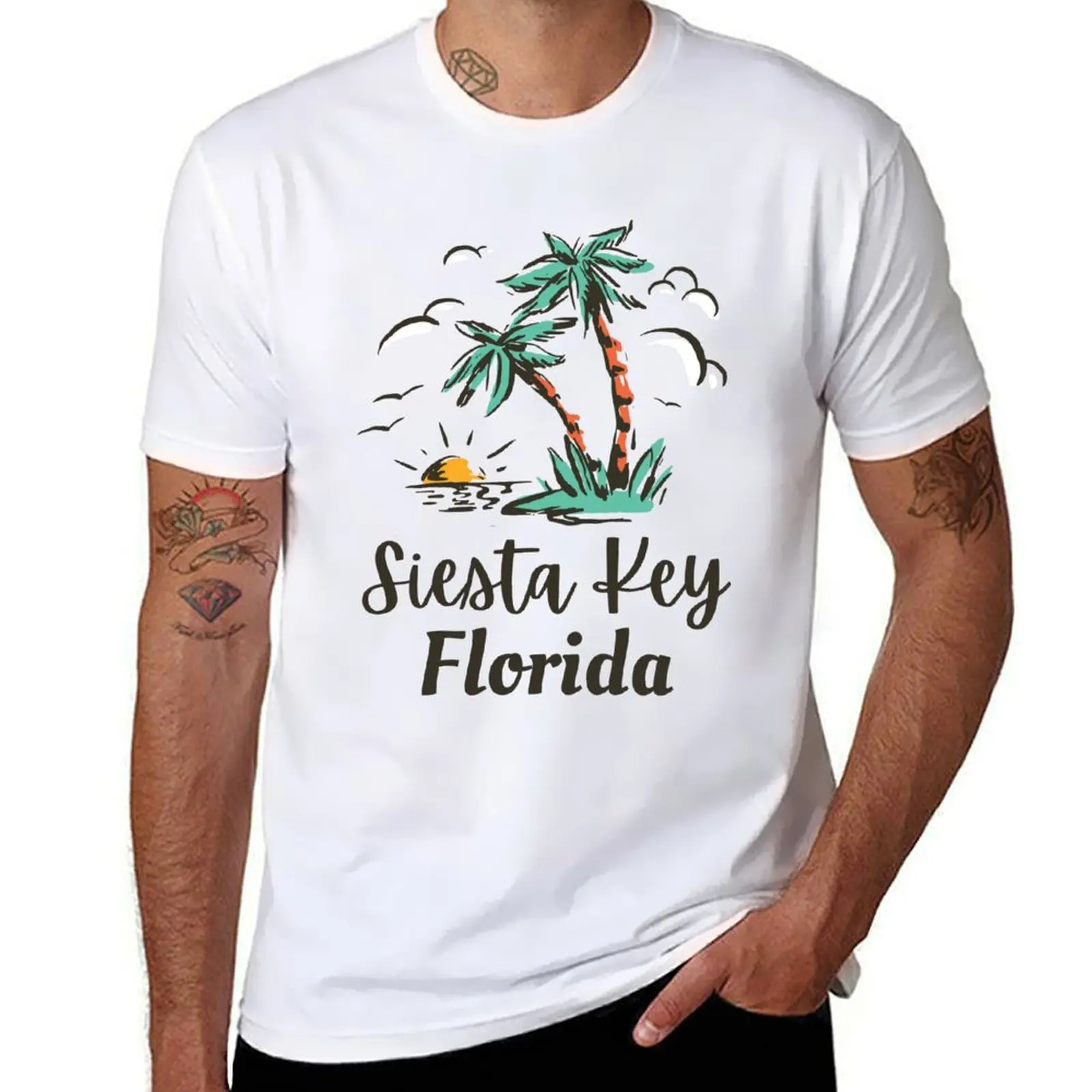 

Siesta Key Sarasota Florida Cute Beach Design T-Shirt g man t shirts for men T-Shirt