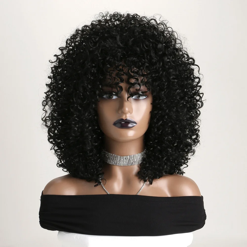 

Синтетический кудрявый пышный короткий парик афро для женщин, с естественным объемом, для косплея, костюмированных мероприятий, из термостойкого волокна, для повседневного использования и вечеринок