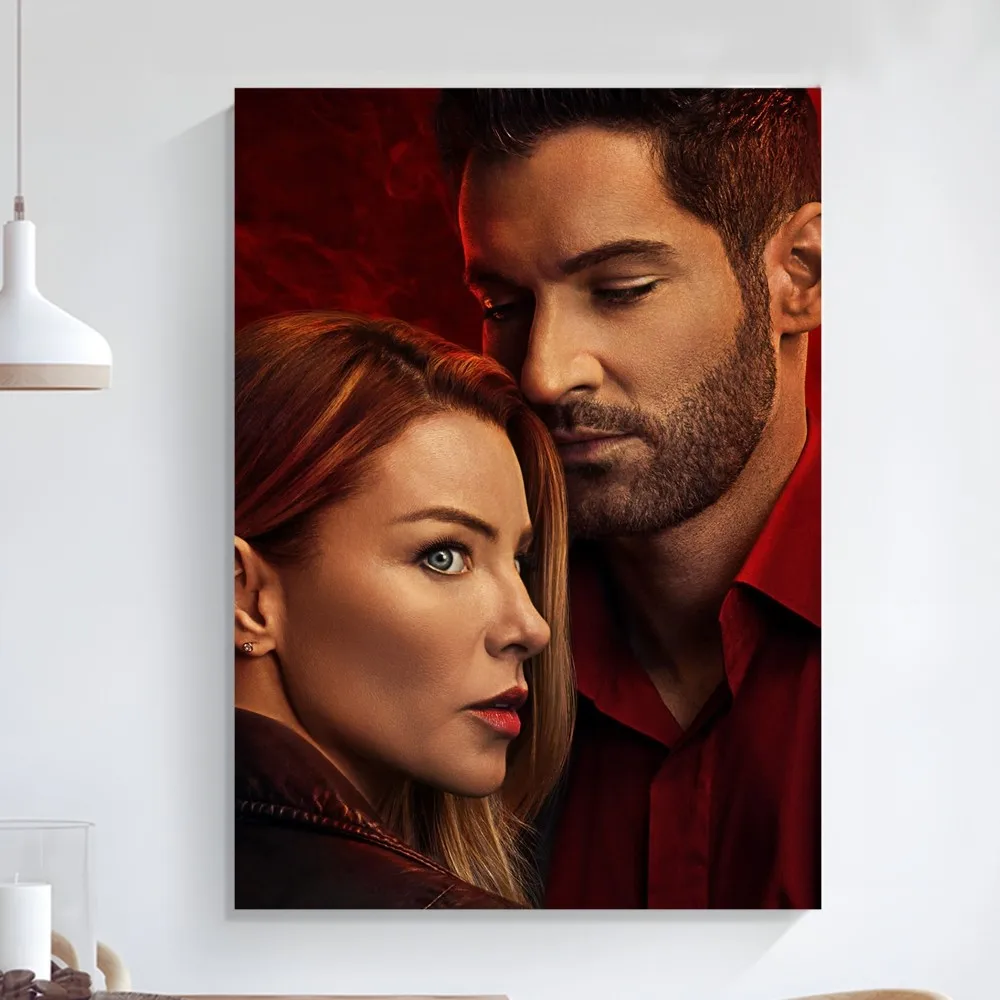 Lucifer TV Serie Poster Art Self-adhesive Art Small Poster HD Quality Poster Wall Art Painting Study Wall Decoration