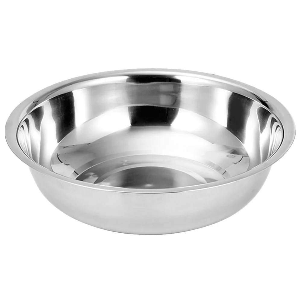 

Stainless Steel Basin Mixing Bowl Bowls Water Trough Food for Kitchen Large Metal Newborn Fruit