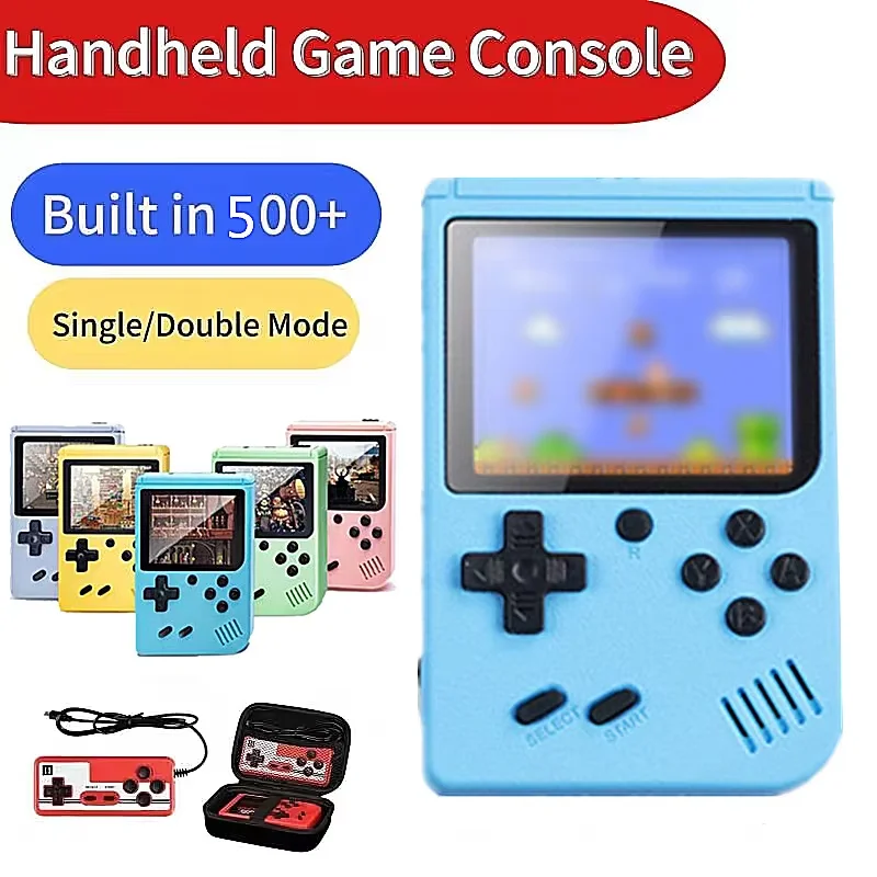 Built-in 500+  2-person Classic arcade retro game console for Children's Handheld Small  Can Be Connected To The TVGame Console