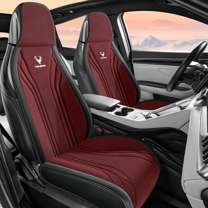 Front Single Seat, Luxurious Linen One-Piece Car Seat Cushion, Universal, Comfortable and Breathable Linen Fabric, Suitable for All Seasons, Fits the Seat Well, Three-Dimensional Support, Enhances Driving Experience, Available in Five Colors, Car Seat Cushion, Car Seat Cover, Suitable for Sedans, Suvs, Trucks and Other Various Models