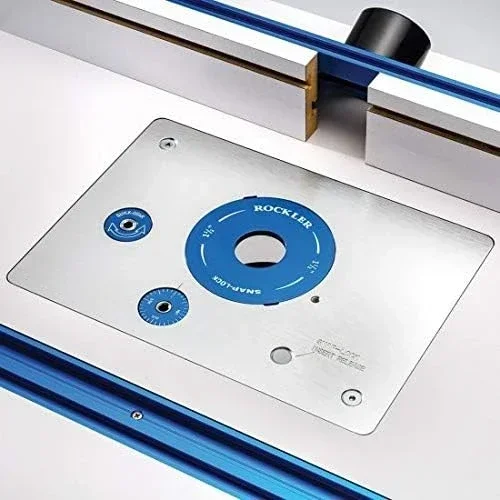 Heißer Verkäufer.Pro Router Lift (8-1/4'' x 11-3/4'' Platte) – Kit inklusive Aluminium-Fräsplatte, Einsatzring. NEU