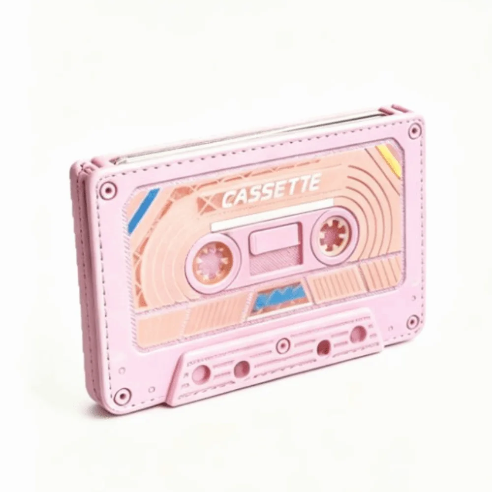 Creative 3D Printed Cassette Tape Card Holder Portable Retro Style Card Sleeve Creative Vintage Style Card Case ID Card Storage