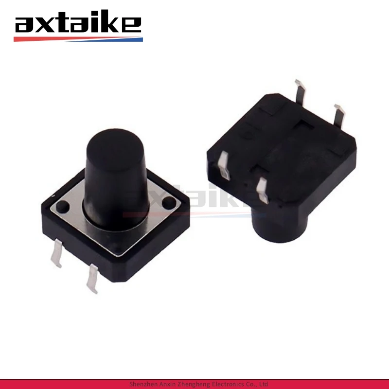 1000PCS 12×12×12mm DIP 4Pin PCB Tactile Tact Push Button Switch Micro Switch 12*12*12MM 12*12mm