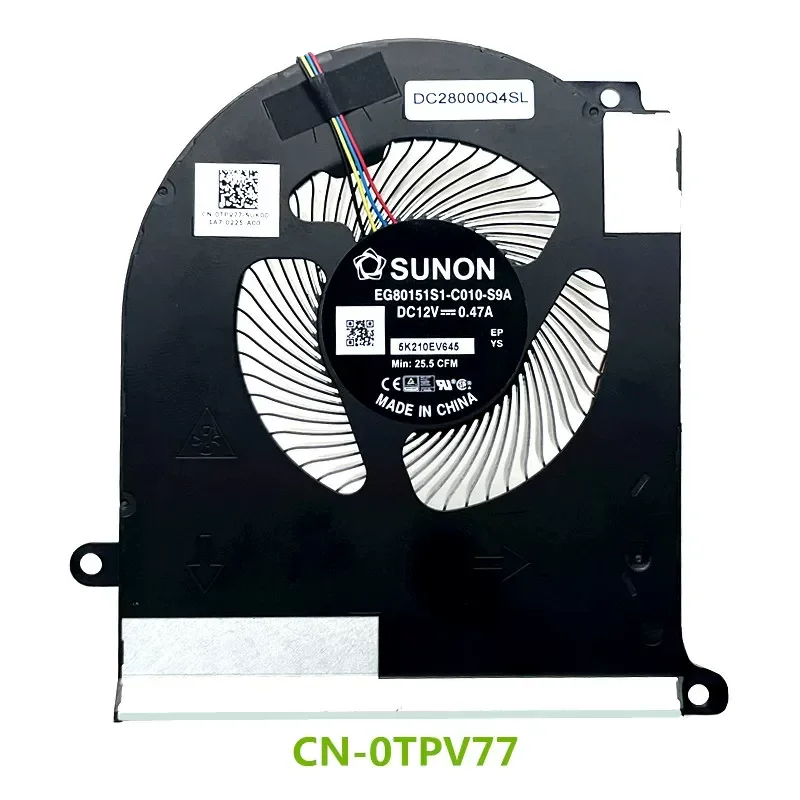 for Dell Alienware Area 51M R2 P38E Cooling Fan 0TPV77 0TW5Y8 New Replacement CPU GPU Heatsink Cooler