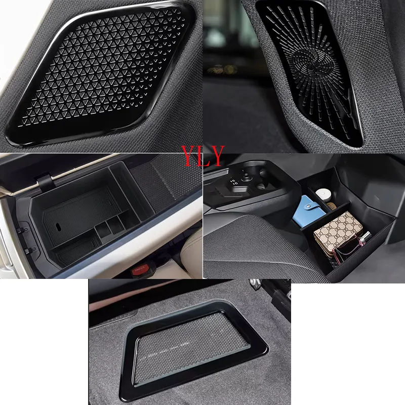 

For BMW ix 2022-2024 car door horn cover front A-pillar air outlet mask central control storage box car decoration accessories