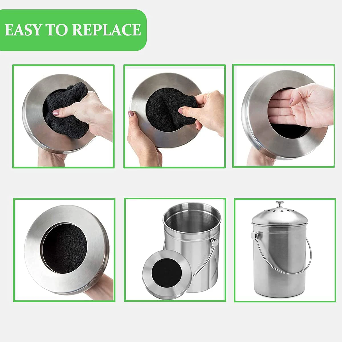 Deodorizing Filter Round Compost Bin Activated Carbon Filter Cotton Round Activated Carbon Cotton Round Deodorizing Filter Disc