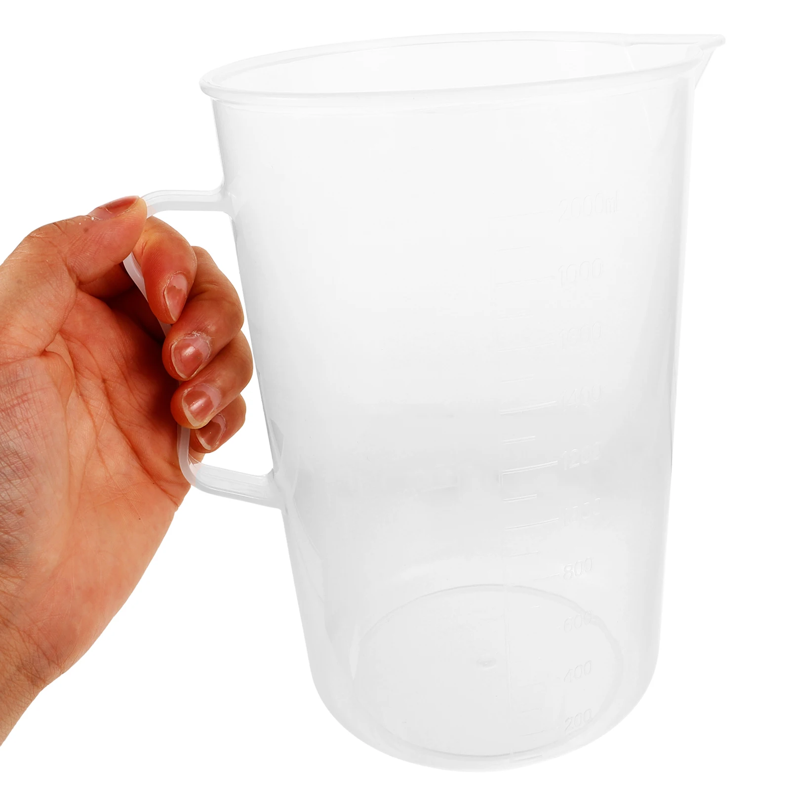

Clear Measuring Cup Plastic Handle Fuel Oil Dispenser Graduated Liquid Pitcher Large Capacity Heat Cold Resistant Household