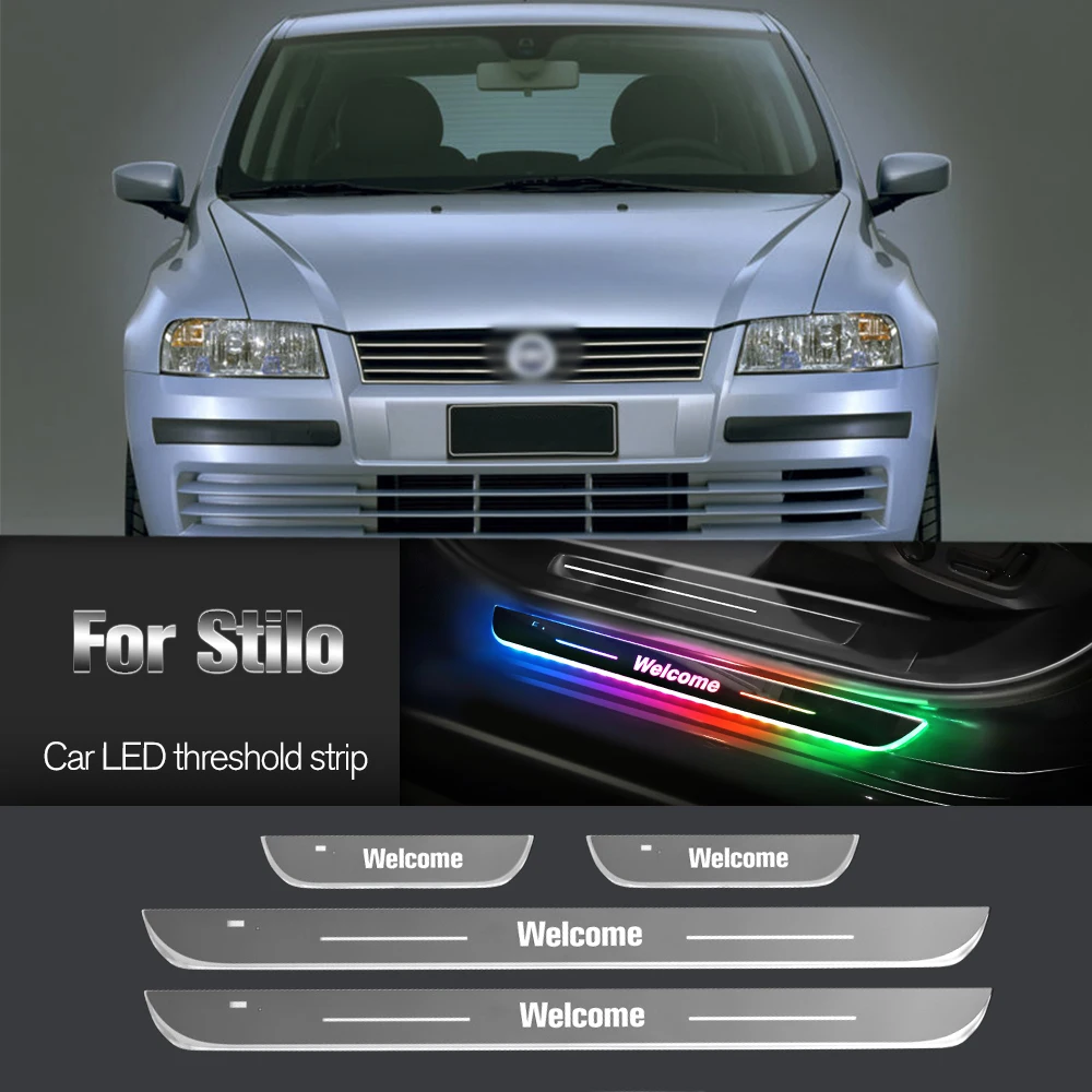 

Car Door Sill Light For Fiat Stilo 2001-2008 2002 2003 2006 2007 Customized Logo LED Welcome Threshold Pedal Lamp Accessories