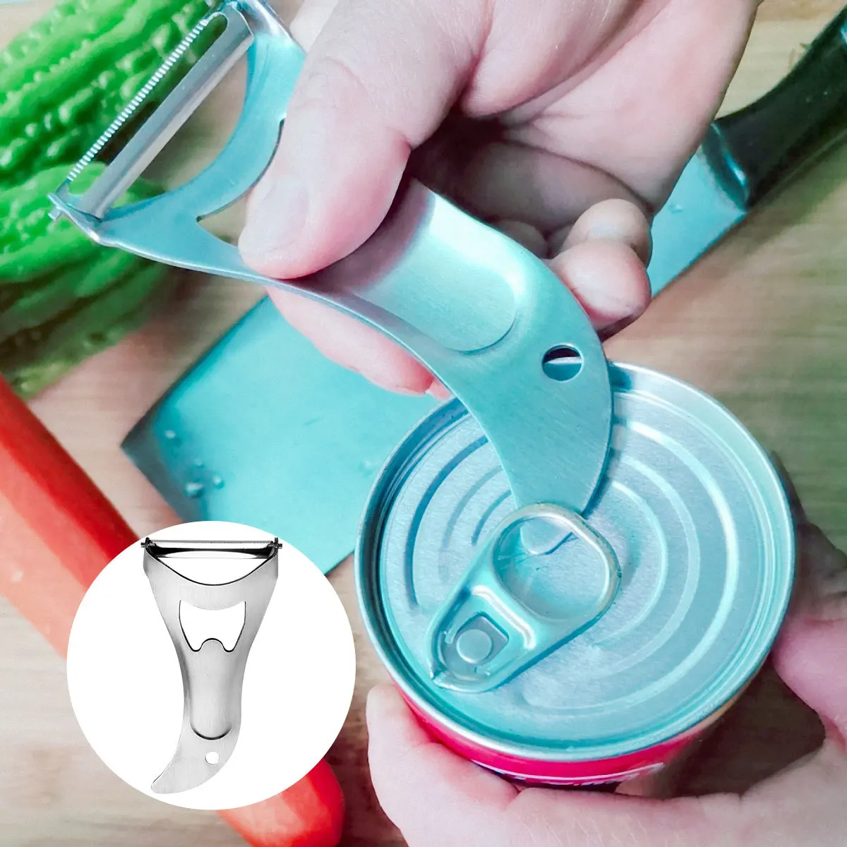 

2Pcs Multi-Functional Stainless Steel Vegetable Fruit Peeler Kitchen Peeler for Apple Potato Sugarcane