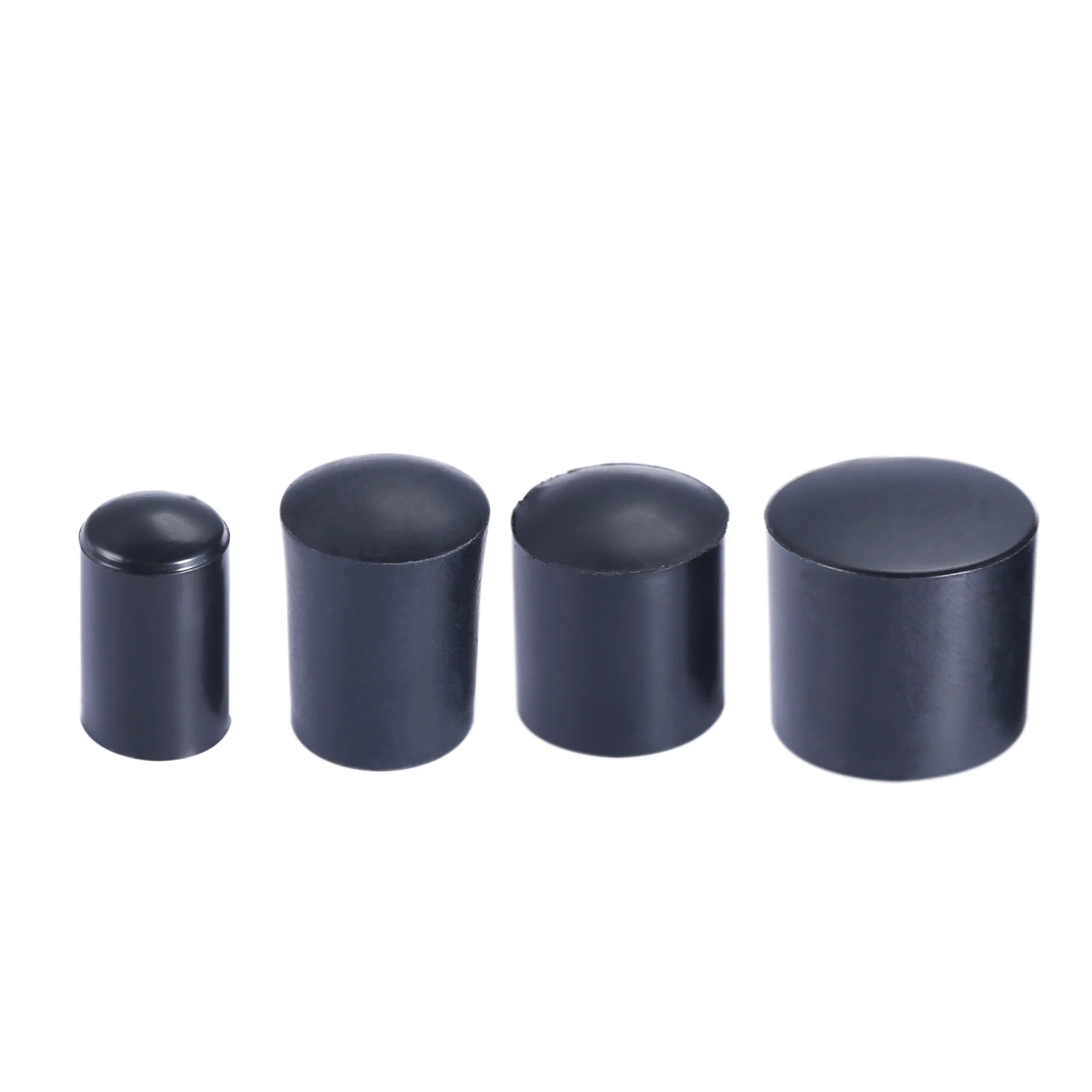 50pcs Rubber Round Tube End Push-in Cap Cover M6 M8 M10 M12 Pipe Plug Screw Thread Protector Bolt Safety Chair Feet Table Tip