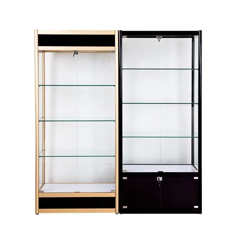 Commercial Fashionable Glass Display Cabinet With Aluminum Frame Retail Store Display Counter