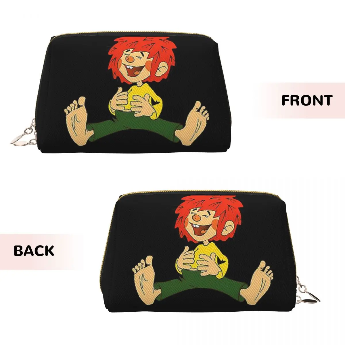Pumuckl Is An Invisible Goblin Women Cosmetic Bags Travel Makeup Organizer Pouch Toiletry Storage Dopp Kit Case