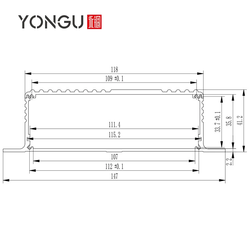 Aluminium Project Housing PCB Circuit Board Controller Box Diy Split Type Electronic Instrument Enclosure H30 147*41MM