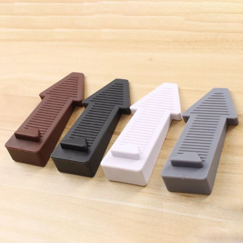 Safety Door Stopper Block New Wall Protectors Non-slip Floor Holder Anti Collision Fixed Doorstop Bedroom Door Rear Retainer