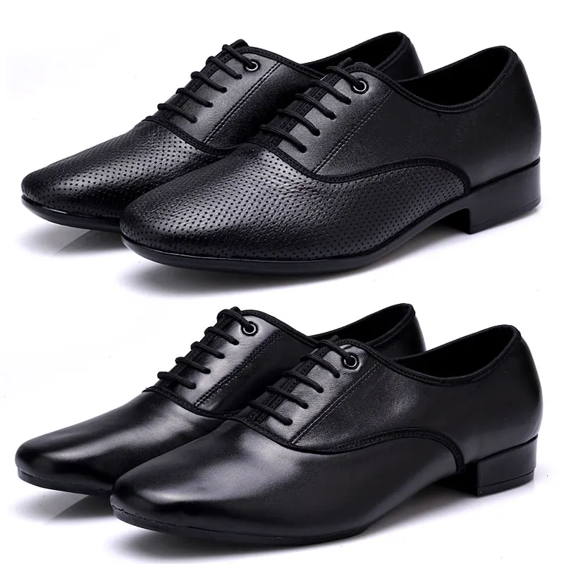 Dirip – chaussures de danse latine pour hommes, chaussures de Tango, semelle extérieure en cuir PU noir, pour salle de bal, pratique de la danse Rumba moderne