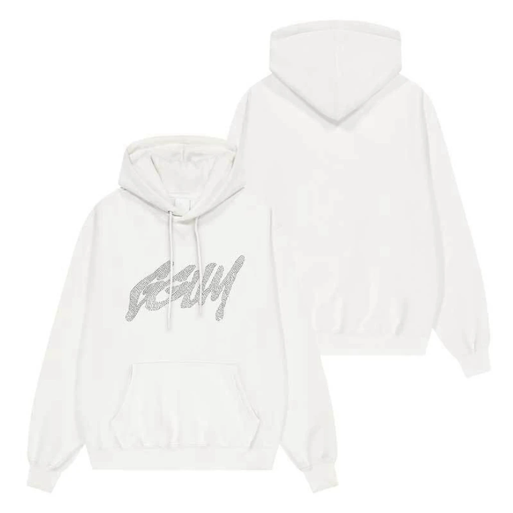 Kpop ins style yeonjun ggum printe Frauen mit Kapuze verloren im Raum Hoodie Rundhals ausschnitt lose warme Pullover übergroße Kleidung