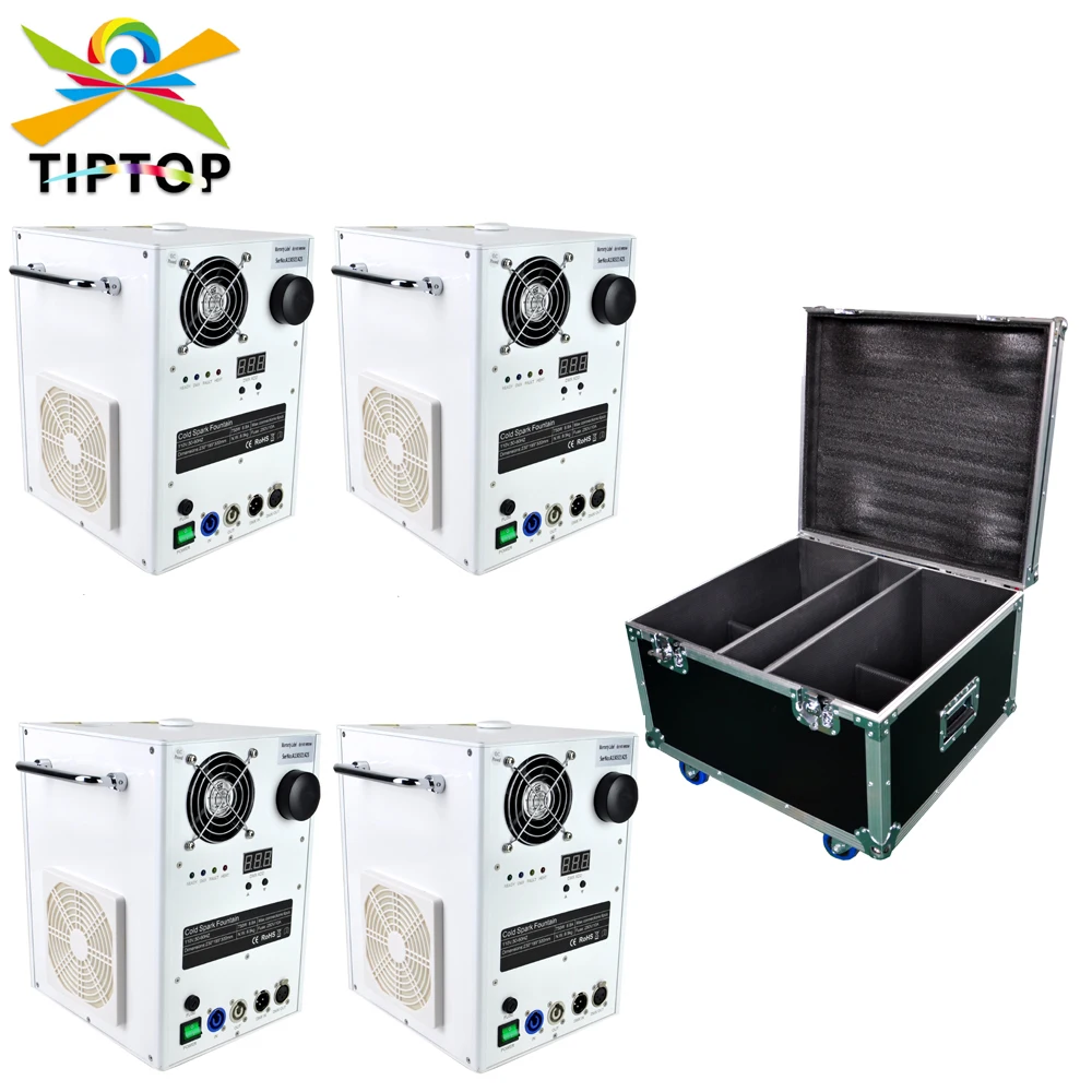 TIPTOP Safe 750W Cold Sparkler Fireworks Fountain Machine For Stage Special Effects White Cover Smokeless For Hotel Room