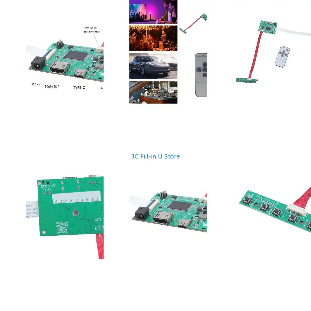 G8TA eDP LCD Driver Board 10-17.3Inch Screens Multi Language Support Wide Voltages Input TYPE C onnection