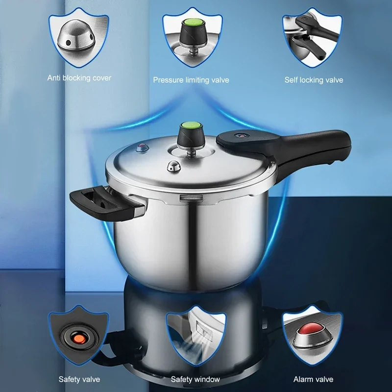 Autocuiseur à gaz domestique en acier inoxydable 304, cuiseur à induction général, autocuiseur Tat, étanche, 1-3-4-5-6